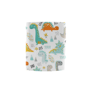 Cute funny kids dinosaurs pattern Morphing Mug Heat Changing Mug