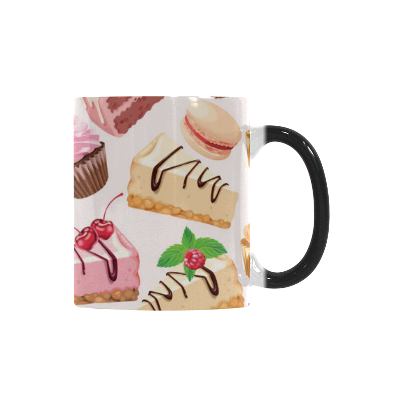 Cake cupcake sweets pattern Morphing Mug Heat Changing Mug