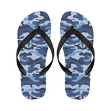 Blue camouflage pattern Unisex Flip Flops