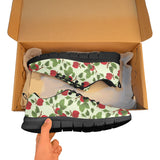 Red apples leaves pattern Men's Sneaker Shoes