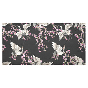 Japanese crane pink sakura pattern Tablecloth