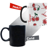 Hand drawn cherry pattern Morphing Mug Heat Changing Mug