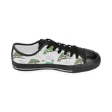 Chameleon lizard pattern Kids' Boys' Girls' Low Top Canvas Shoes Black