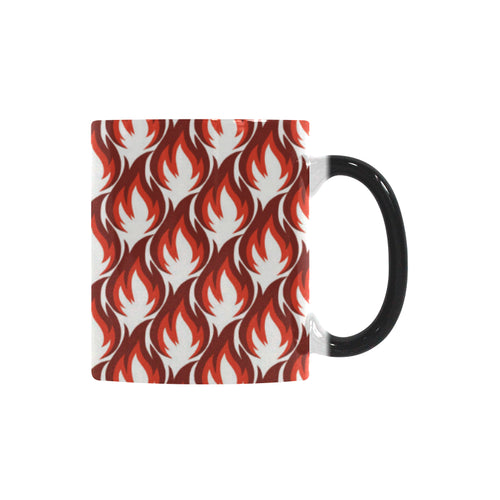 Fire flame symbol design pattern Morphing Mug Heat Changing Mug