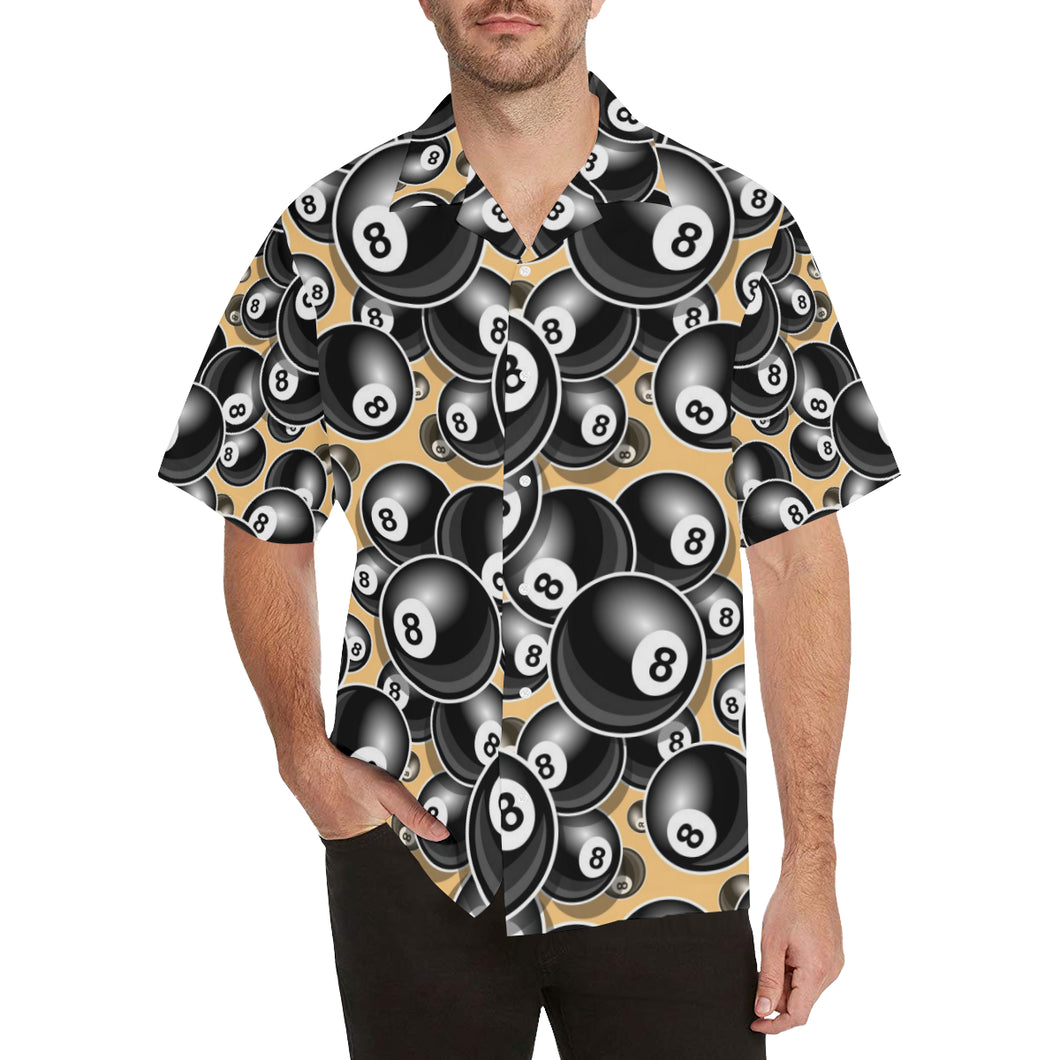 Billiard Ball Pattern Print Design 04 Men's All Over Print Hawaiian Shirt (Model T58)