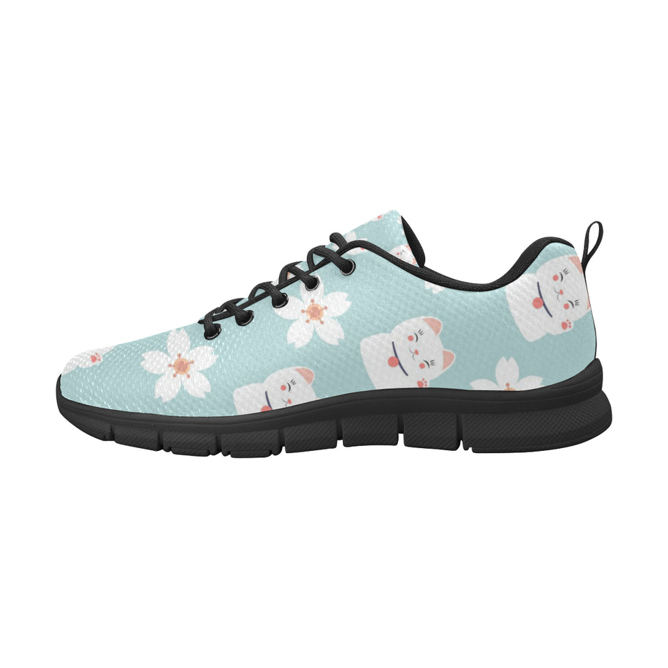 Maneki neko cat sakura Women's Sneaker Shoes