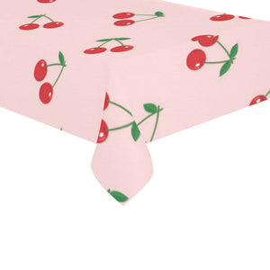 cherry pattern pink background Tablecloth