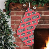 Camera Pattern Print Design 05 Christmas Stocking
