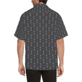 Engine Piston Black Background Pattern Print Desig Men's All Over Print Hawaiian Shirt (Model T58)