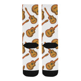 Paint Guitar Pattern Crew Socks