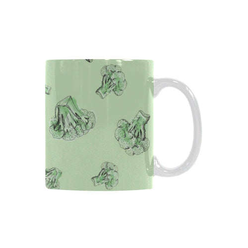 broccoli sketch pattern Classical White Mug (Fulfilled In US)