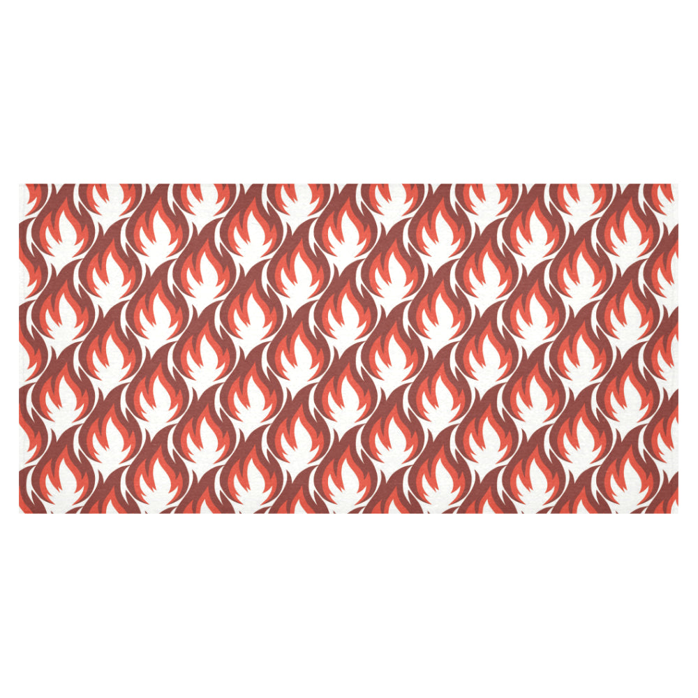 Fire flame symbol design pattern Tablecloth