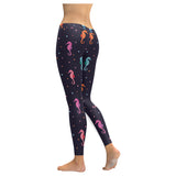Watercolor colorful seahorse pattern Women's Legging Fulfilled In US