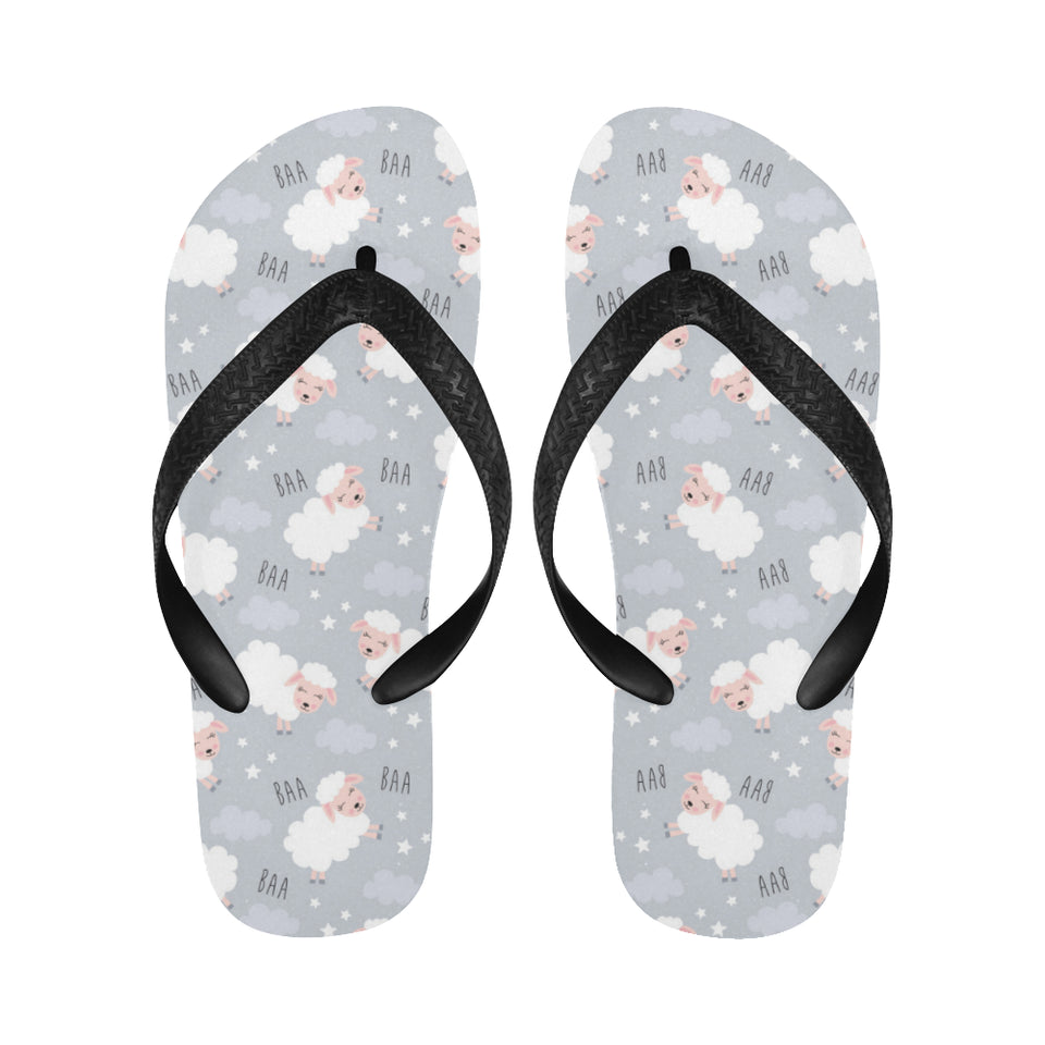 Sweet dreams sheep pattern Unisex Flip Flops