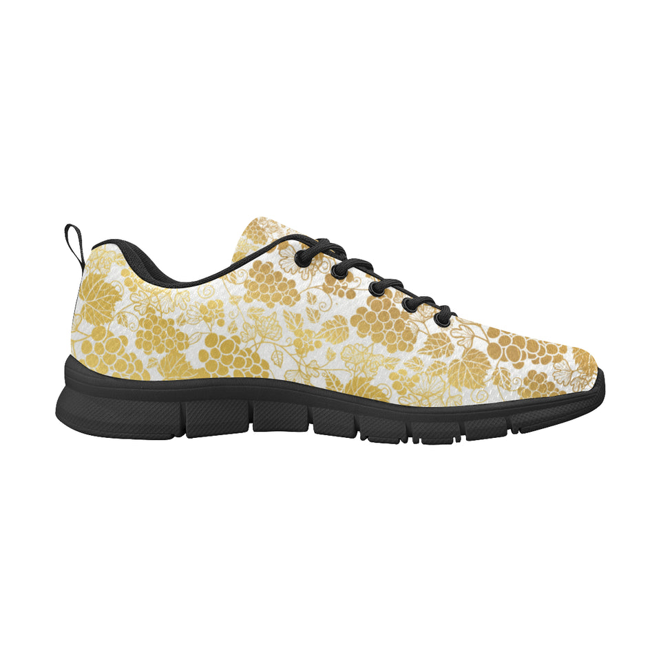 Gold grape pattern Men's Sneaker Shoes