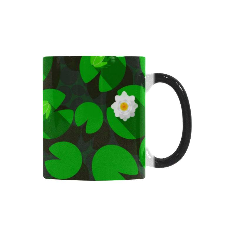 Frog waterlily pattern Morphing Mug Heat Changing Mug