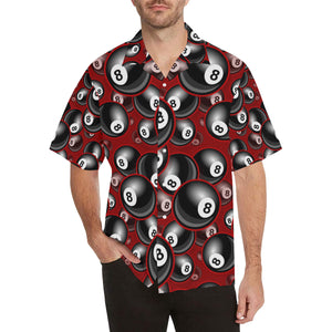 Billiard Ball Pattern Print Design 05 Men's All Over Print Hawaiian Shirt (Model T58)