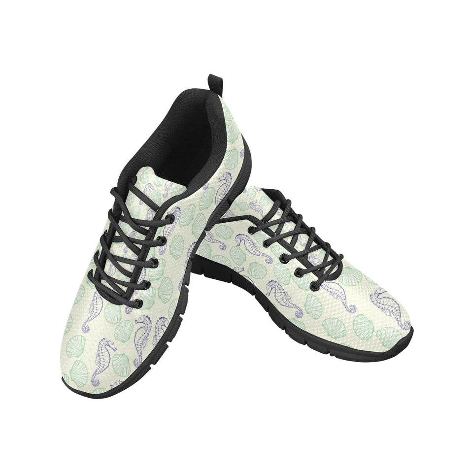 Seahorse shell pattern Women's Sneaker Shoes