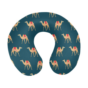 Camel pattern blue blackground U-Shaped Travel Neck Pillow