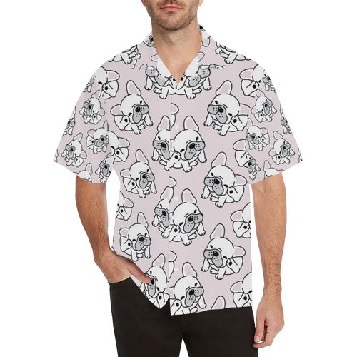 Cute french bulldog pattern Men's All Over Print Hawaiian Shirt