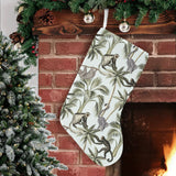 Monkey sloth lemur palm trees pattern Christmas Stocking