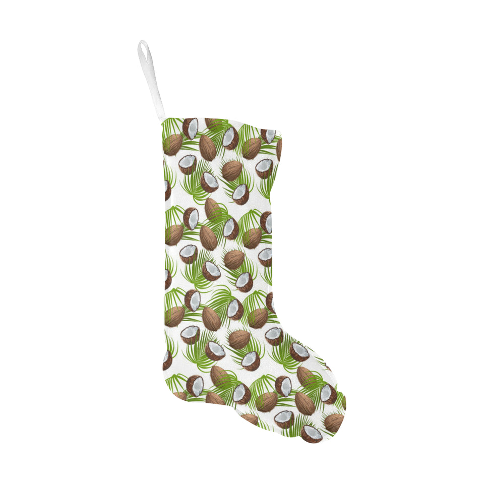 Coconut Pattern Print Design 04 Christmas Stocking