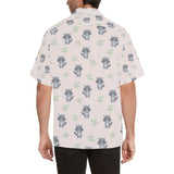 cute raccoons leaves pattern Men's All Over Print Hawaiian Shirt