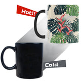 heliconia flowers, palm and monstera leaves Morphing Mug Heat Changing Mug