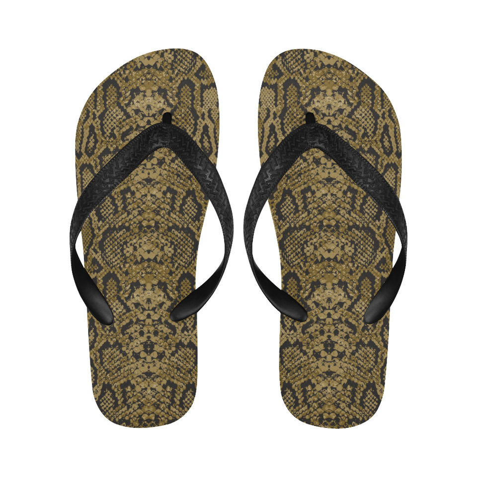 Snake skin pattern Unisex Flip Flops