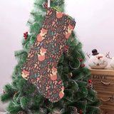 fox leaves mushroom pattern Christmas Stocking