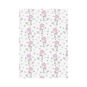 Cute poodle dog star pattern House Flag Garden Flag