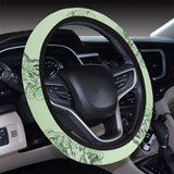 broccoli sketch pattern Car Steering Wheel Cover
