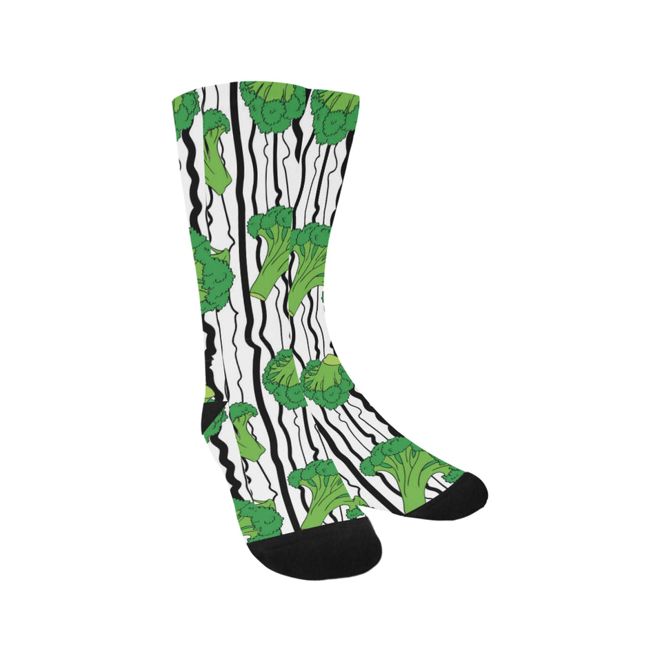 Cool Broccoli pattern Crew Socks