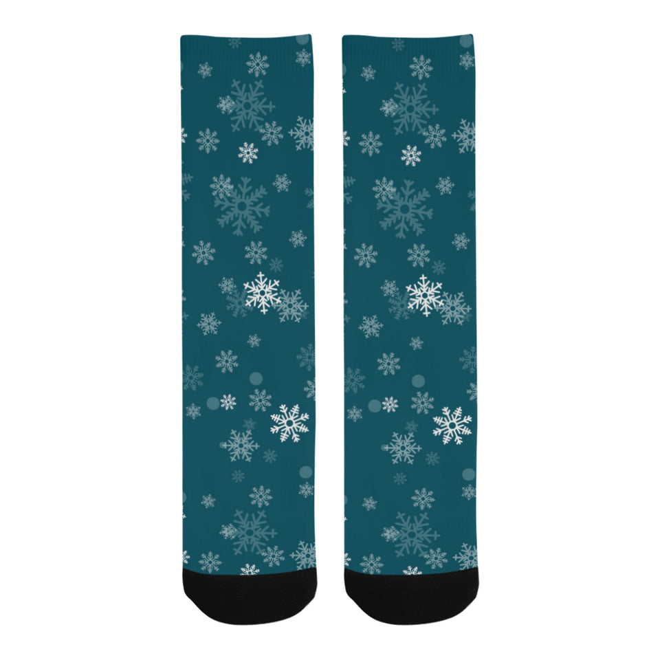 Snowflake pattern dark background Crew Socks