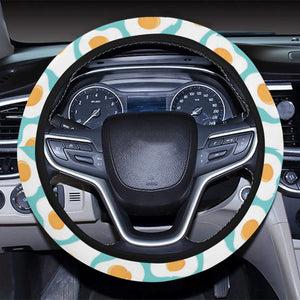 Fried Eggs Pattern Print Design 04 Car Steering Wheel Cover