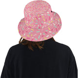 Pink donut glaze candy pattern Unisex Bucket Hat