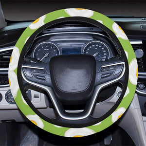 Fried Eggs Pattern Print Design 01 Car Steering Wheel Cover