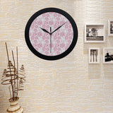 Sketch guava pattern Elegant Black Wall Clock