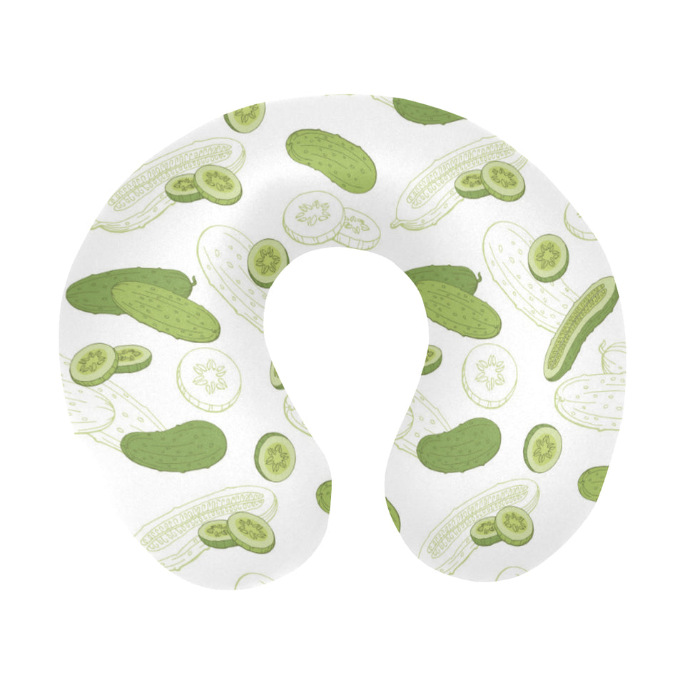 Cucumber sketch pattern U-Shaped Travel Neck Pillow
