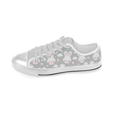 Rabbit cloud Pattern Men's Low Top Shoes White