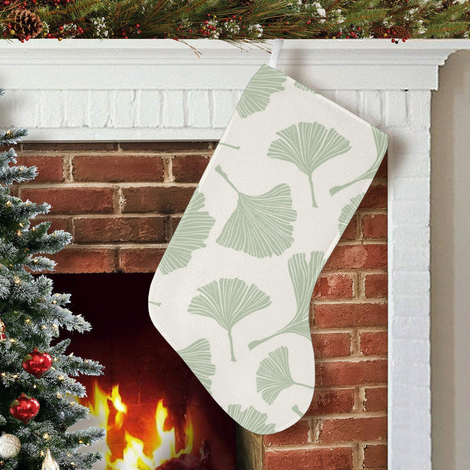 Ginkgo leaves pattern Christmas Stocking