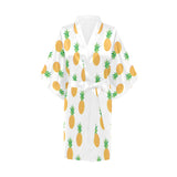 Pineapples pattern Women's Short Kimono Robe