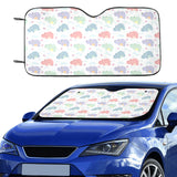 Hippopotamus Pattern Print Design 03 Car Sun Shade
