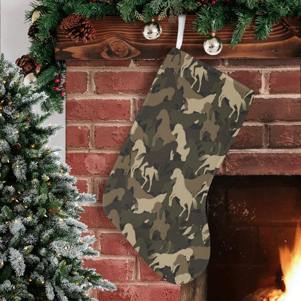 Horse Camouflage Pattern Christmas Stocking