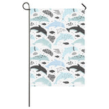 Cute dolphins Childish Style pattern House Flag Garden Flag