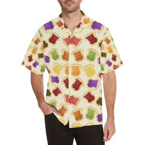 Bread Toast Pattern Print Design 02 Men's All Over Print Hawaiian Shirt (Model T58)