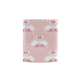 White swan and flower love pattern Morphing Mug Heat Changing Mug