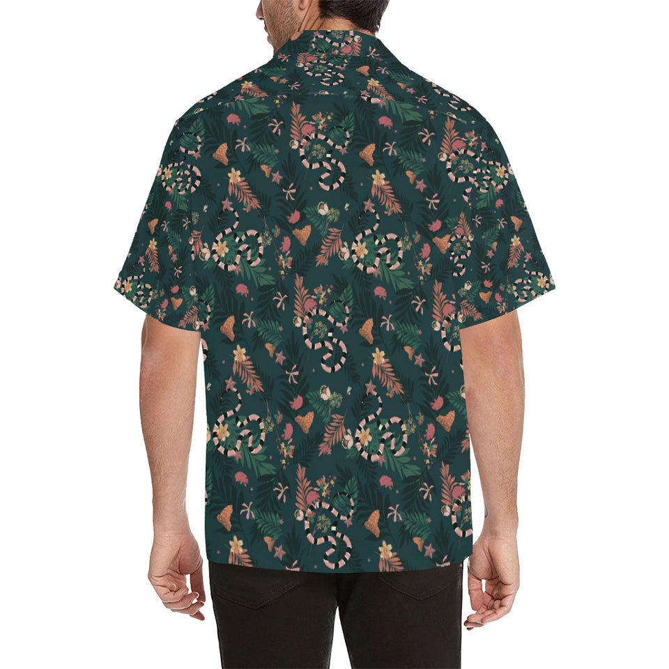 Snake forest pattern Men's All Over Print Hawaiian Shirt