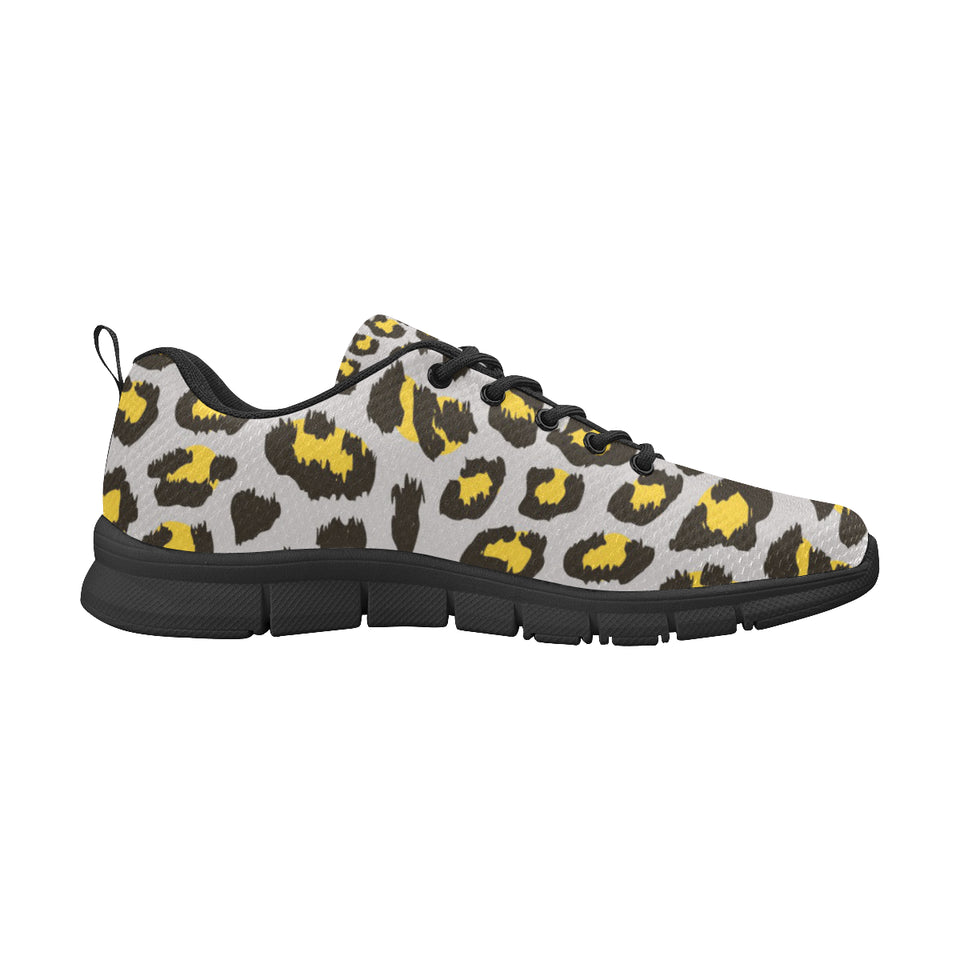Gray Leopard print pattern Women's Sneaker Shoes