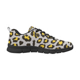 Gray Leopard print pattern Women's Sneaker Shoes